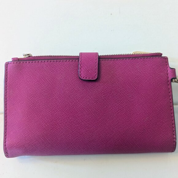 Michael Kors Fuchsia Jet Setter Leather Wallet – Double Zip - Picture 3 of 9